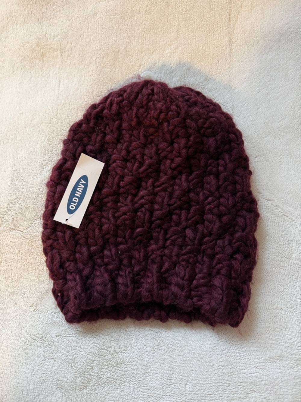 Old Navy Chunky Knit Beanie - Burgundy